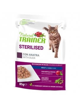 Natural Trainer Adult Sterilised 24 x 85 g alimento umido per gatti