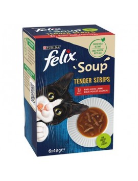 Felix Soup Filetti 12 x 48 g Alimento umido per gatti