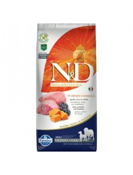 Farmina N&D Grain Free Pumpkin Adult Medium/Maxi 12 Kg Agnello, Zucca e Mirtillo